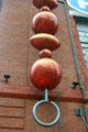 Sculpture of sports balls on a skewer at Power Plant. Baltimore, MD.