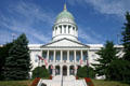 Maine State Capitol of Hallowell granite with central section & wings added in 1911. Augusta, ME.