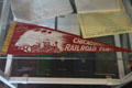 Souvenir pennant of Chicago Railroad Fair at Little River Railroad depot. Coldwater, MI.