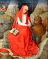 St Jerome in the Desert painting by workshop of Rogier van der Weyden at Detroit Institute of Arts. Detroit, MI