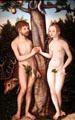 Adam & Eve painting by Lucas Cranach the Elder at Detroit Institute of Arts. Detroit, MI