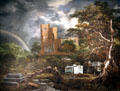 Jewish Cemetery painting by Jacob Isaakszoon van Ruisdael at Detroit Institute of Arts. Detroit, MI.
