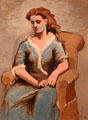 Woman Seated in an Armchair painting by Pablo Picasso at Detroit Institute of Arts. Detroit, MI.