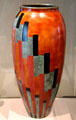 Enameled copper vase by Jean Dunand of France at Detroit Institute of Arts. Detroit, MI