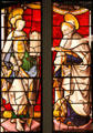 St. Barbara & St. Anthony Abbot stained glass windows from Stoke Poges, Buckinghamshire, England at Detroit Institute of Arts. Detroit, MI.