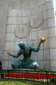 Spirit of Detroit sculpture by Marshall Fredericks on end of Coleman A. Young Municipal Center. Detroit, MI.