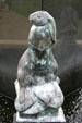 Bronze rabbit in Meijer Garden. Grand Rapids, MI.