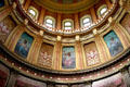 Paintings around inside of Michigan State Capitol dome. Lansing, MI.