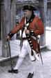 Red-coated governor of Colonial Michilimackinac. Mackinaw City, MI.