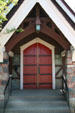 Front door St. John's Episcopal Church. Moorhead, MN.