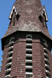 Tower details of St. John's Episcopal Church. Moorhead, MN.