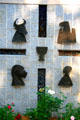 Symbols of Evangelists Matthew, Mark, Luke & John on Liturgical Press building at St John's University. Collegeville, MN.