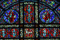 Detail of disciples rose window at Cathedral of Saint Paul. St. Paul, MN.
