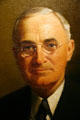 Detail of portrait of Harry S. Truman by Frank O. Salisbury at Presidential Museum. Independence, MO.