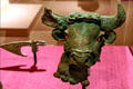 Sumerian copper Bearded Bull's Head at St. Louis Art Museum. St Louis, MO.