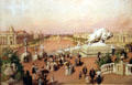 Painting of St Louis World's Fair north from Cascade past Electricity Palace by John Ross Key at Missouri History Museum. St Louis, MO.