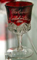 Ruby Flash souvenir glass goblet from St Louis World's Fair at Missouri History Museum. St. Louis, MO.