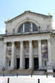 Facade of Saint Louis Art Museum with row of allegorical statues. St. Louis, MO.