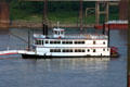 Becky Thatcher paddlewheel tourist boat on Mississippi River. St Louis, MO.