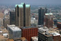 St Louis highrises with One Metropolitan Square, One US Bank Plaza, & 600 Washington. St Louis, MO.