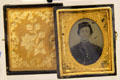 Photo of Civil War soldier in pocket case at Jefferson Barracks. St. Louis, MO.