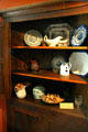 Cupboard & china in Mark Twain Boyhood Home. Hannibal, MO.