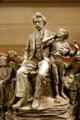 Sculpture detail of Mark Twain & Tom Sawyer at Mark Twain Museum. Hannibal, MO.