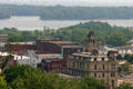 View of downtown Hannibal & Mississippi River beyond. Hannibal, MO