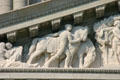 Mercury with horses pediment detail on Missouri State Capitol. Jefferson City, MO.