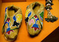 Indian beaded moccasins in History Hall at Missouri State Capitol. Jefferson City, MO.