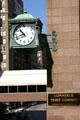 Corner clock on Commerce Bank & Trust Company. Kansas City, MO.