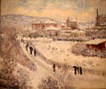 View of Argenteuil - Snow painting by Claude Monet at Nelson-Atkins Museum. Kansas City, MO.