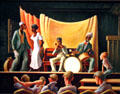 Minstrel Show painting by Thomas Hart Benton at Nelson-Atkins Museum. Kansas City, MO.