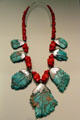 Zuni leaf necklace c1935 by Keekya Deyuse of New Mexico at Nelson-Atkins Museum. Kansas City, MO.