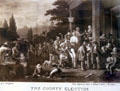 County Election print by George Caleb Bingham at Lewis-Bingham-Waggoner House. Independence, MO.