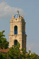 Spanish-style tower with blue dome at Country Club Plaza shopping area. Kansas City, MO.