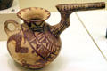 Pottery spouted jug from Sialk, Iran at University of Missouri Museum of Art & Archaeology. Columbia, MO.