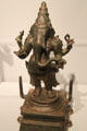 Bronze Ganesha statue from South India at University of Missouri Museum of Art & Archaeology. Columbia, MO.