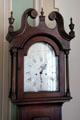 Detail of George Town tall clock by John Turnbull at Beauvoir. Biloxi, MS.