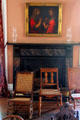 Bedroom fireplace at Beauvoir. Biloxi, MS.