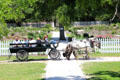 Garden with horse-drawn wagon at Beauvoir. Biloxi, MS.