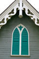 Gothic barge board & pointed window of Manship House. Jackson, MS.