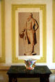 Wall painting of gentleman in hall Manship House, probably by Charles Manship whose business was house decoration. Jackson, MS.