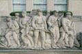 Sculpture of WW I soldiers ready for assault at War Memorial Building. Jackson, MS