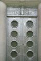 Cast aluminum doors with scenes from Battles of San Juan Hill 1898 & Belleau Woods 1918 at War Memorial Building. Jackson, MS.