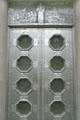 Cast aluminum doors with scenes from Battles of New Orleans 1815 & Vicksburg 1863 at War Memorial Building. Jackson, MS.