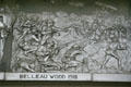 Cast aluminum scene from Battle of Belleau Woods 1918 at War Memorial Building. Jackson, MS.