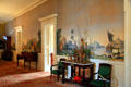 Hand painted wallpaper in upstairs hall of Stanton Hall. Natchez, MS.