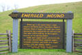 National Parks Sign for Emerald Mound off Natchez Trace Parkway. Natchez, MS.