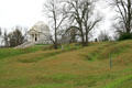 Illinois State Memorial sits on ridge above Union trenches. Vicksburg, MS.